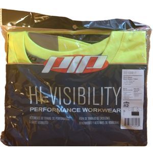 PIP Hi-Vis Short sleeve pocketed Yellow/black t-shirt 2X  312-1250B LY